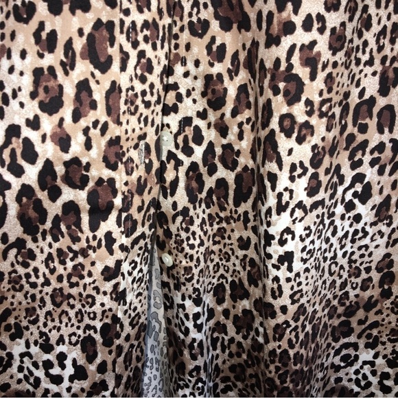 Chaps Leopard Button Down - Picture 3 of 5